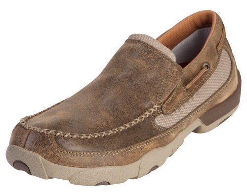 Twisted X Men's Driving Slip-On Moccasin Shoes Round Toe