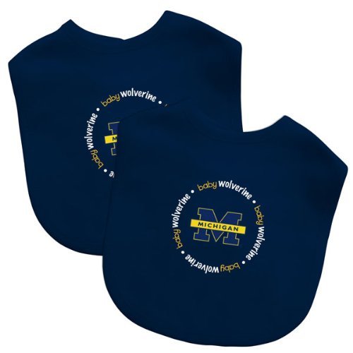 Baby Fanatic Team Color Bibs, University of Michigan, 2-Count