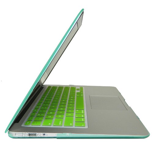 iBenzer® - 2 in 1 Multi colors Soft-Touch Plastic Hard Case Cover & Keyboard Cover for Macbook Air 11'', Green MMA11GN+1