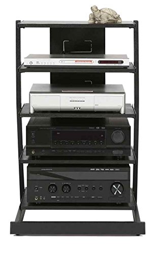 

Audio Stand w 5 Shelves in Black Oak Finish