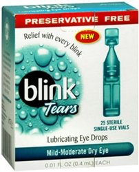 Blink Tears Lubricating Eye Drops Mild-Moderate Dry Eye, 25 Pk - 0.01 oz