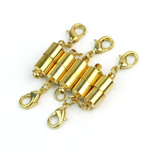 5 X Gold Tone Magnetic Bracelet Necklace Clasps Jewellery Findings Craft HOT