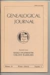 GENEALOGICAL JOURNAL: VOLUME 13, NUMBER 4, WINTER 1984-85 - SPECIAL ISSUE - EARLY PLYMOUTH COLONY FAMILIES