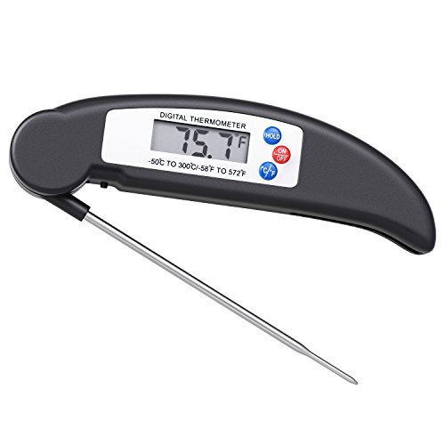 Homaz Accurate Instant-Read Thermometer Digital Meat Thermometer with Food-Safe Stainless Probe, Best Digital Cooking Thermometer for Grill BBQ Beef Turkey...