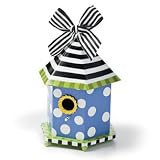 Demdaco Blue Dots and Daisies Bird House