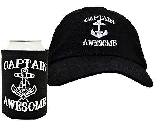 Captain Awesome 2-Piece Hat Cap and Coolie Gift Set Bundle