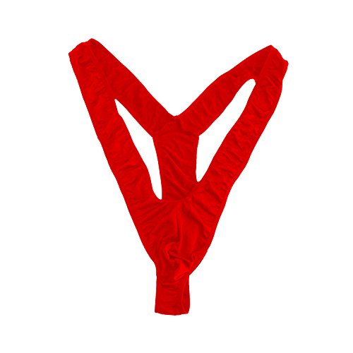 Discoball Men's V Sling Stretch Mankini Thong Underwear Swim Suspender Bodysuit