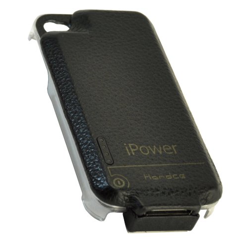 テック iPhone4バッテリー付革ケース iPower4(ブラック) IPOWER4BK(テツク)