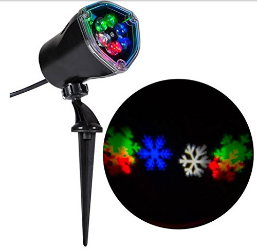 Gemmy Lightshow Multi Color Snow Flurry Snowflake LED Projection Light Christmas Holiday Light