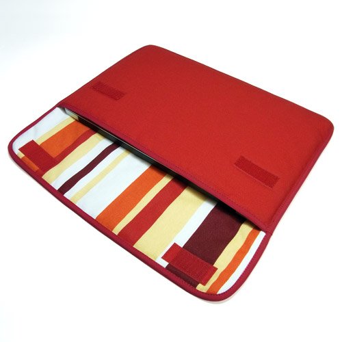 suono ハンドメイド MacBook Air ケース 11インチ用：FILO（レッド・オレンジストライプ）