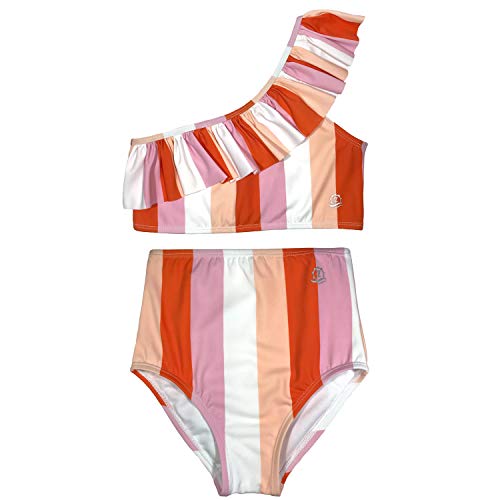 Algopix Similar Product 1 - SwimZip Girls OneShoulder  High Waist