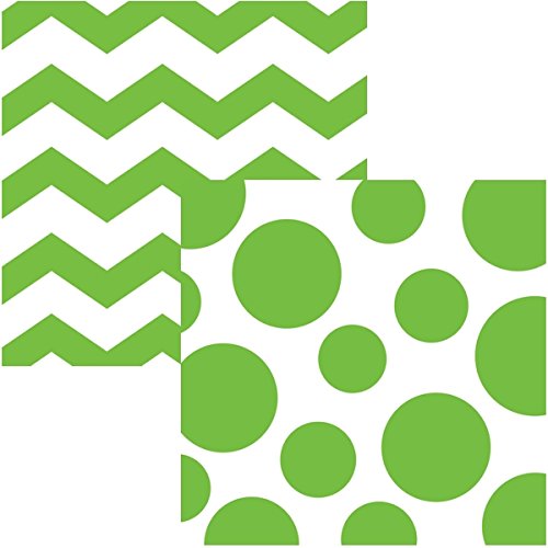 

Fresh Lime Chevron and Dot Luncheon Napkins