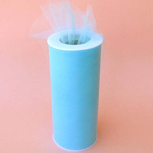 Tulle Fabric Spool/Roll 6 inch x 25 yards (75 feet), 34 Colors Available, On Sale Now! (Lt Blue (18))