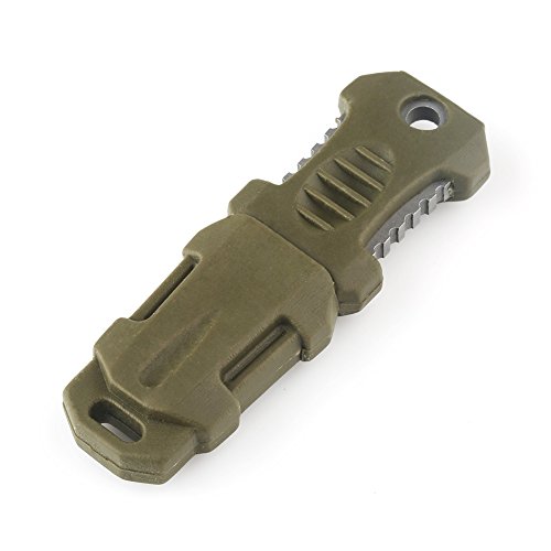 VERY100 EDC Tactical Mini Pocket Knife Blade Webbing Camping Survival Tool Taschenmesser (Grün)