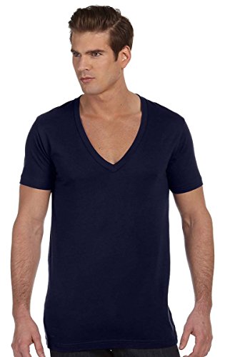 Bella + Canvas Unisex Jersey Short-Sleeve Deep V-Neck T-Shirt
