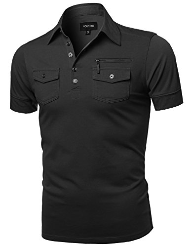 Youstar Men's Contemporary Polo Shirt