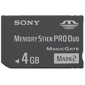 Card, MemoryStick Pro Duo, 4GB, Mark 2