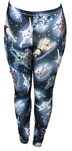 Cute Space Kitten Ladies Leggings
