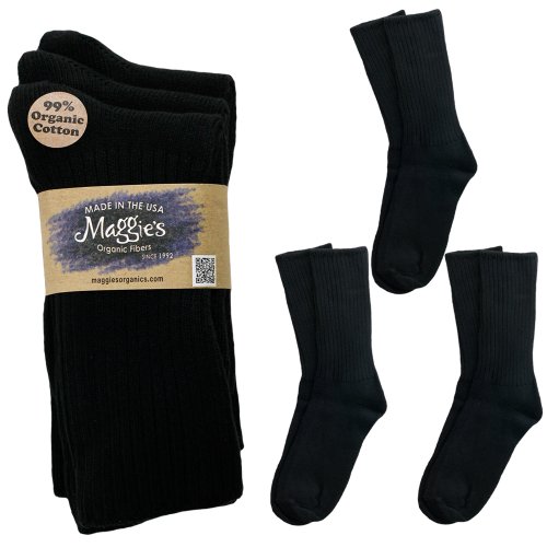 Maggie's Organic Cotton Crew Sock Tri-pack