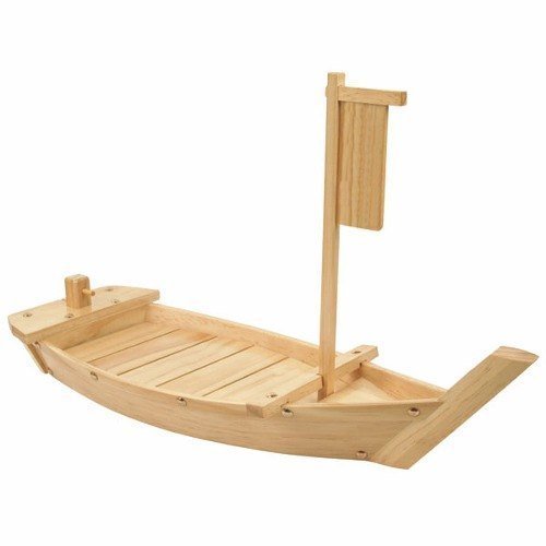 Algopix Similar Product 5 - Wood Sushi Serving Boat (24"x 9")