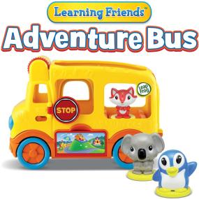 Explore new words and activities with three interactive Learning Friends characters.
