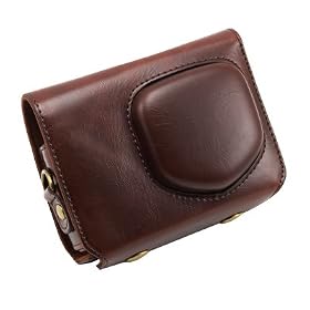 Protective Camera Case Bag Cover Protector for Nikon Coolpix P310 P 310 Camera / Detachable With Shoulder Strap & Standard Tripod Mount Hole / Soft Layer Coffee