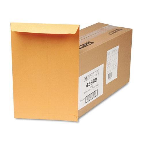 

QUALITYPARK 43862 Redi-Seal Catalog Envelope, 10 x 15, Brown Kraft, 250/Box