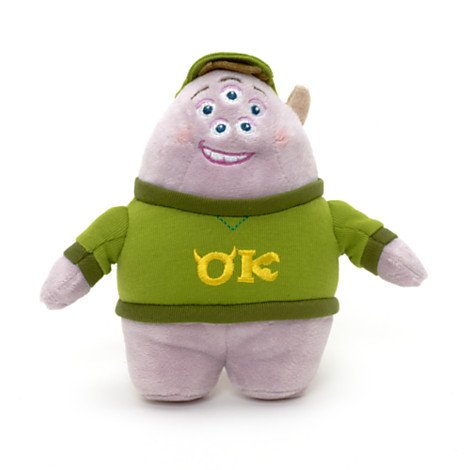 

Disney Monsters University Five Eyed Scott "Squishy" Squibbles 7.5" Plush Doll with Oozma Kappa (OK) Fraternity Shirt