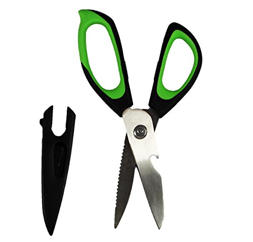Vesper's Kitchen - Kitchen Shears, Sharp Durable Multi-Purpose Kitchen Scissors with Large Soft Grip Handles and Sheath Cover