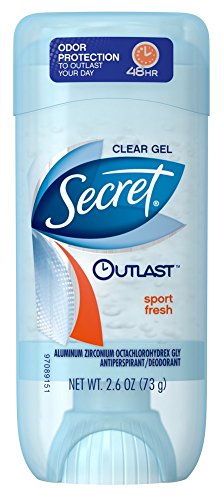 Secret Deodorant Outlast Clear Gel Sport Fresh 2.6oz