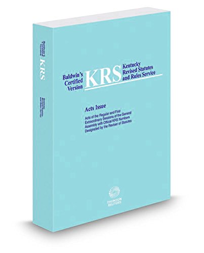Baldwin's&reg; Kentucky Revised Statutes Acts Issue by Banks-Baldwin