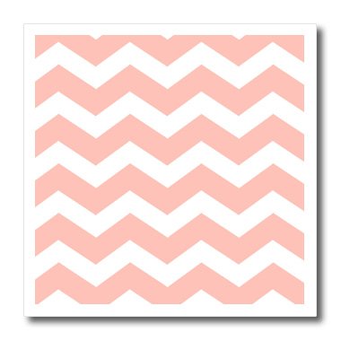 

InspirationzStore Chevron Patterns - Pastel coral orange and white zig zag chevron pattern - Salmon pink - Iron on Heat Transfers