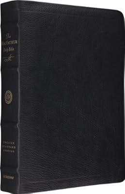 ESV MacArthur Study Bible (Premium Calfskin, Black)