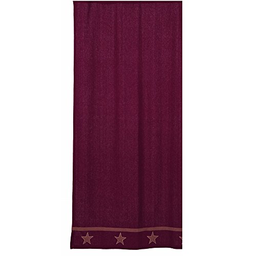 Algopix Similar Product 6 - IHF Shower Curtain New Burlap Star Wine