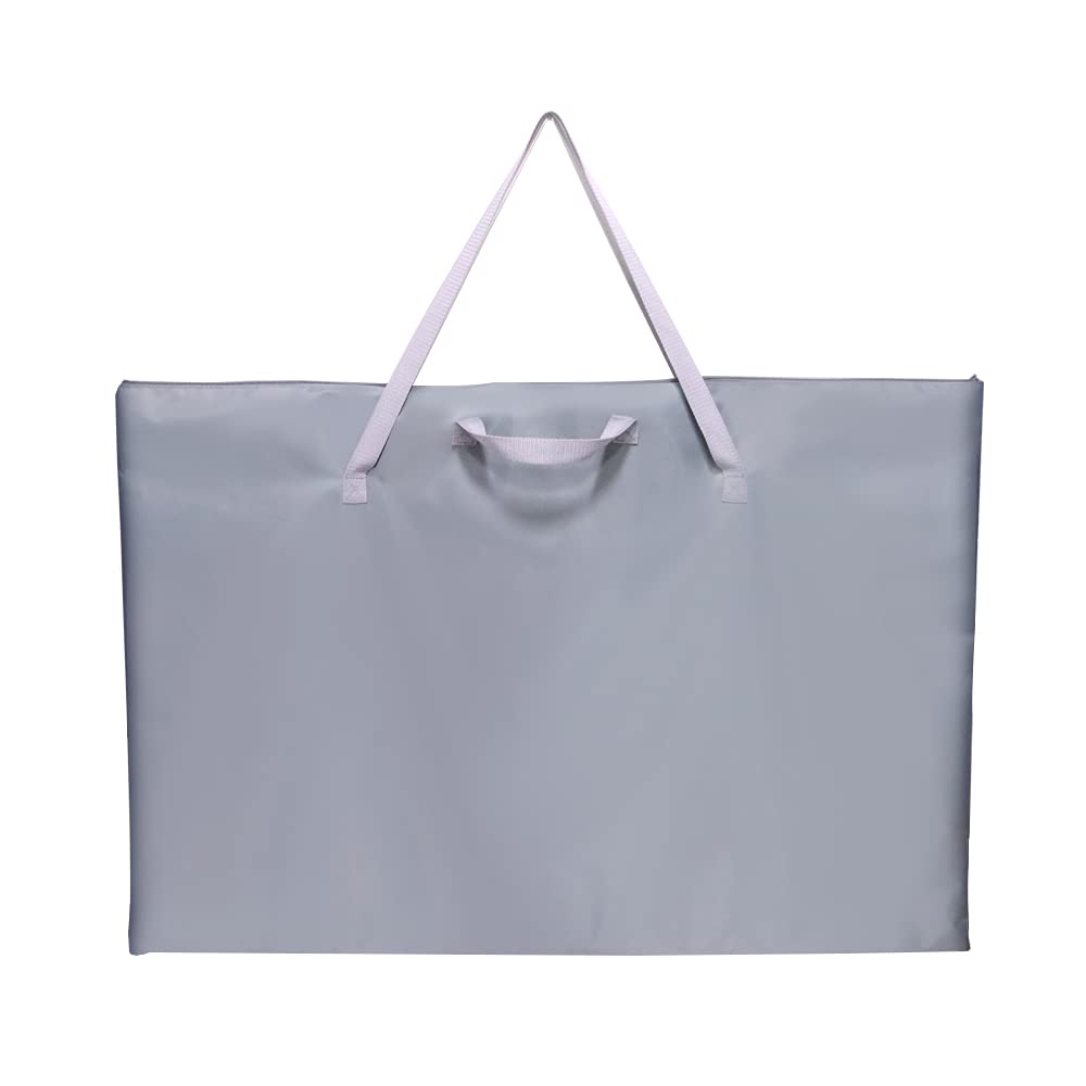ZKOO Large Art Portfolio Tote Bag with Nylon Shoulder, 24" X 36" Light Weight Waterproof Poster Board Storage Bag, Art Portfolio Tote for Artwork, Poster, Sketch Drawing, Canvas (24" x 36"- Gray)