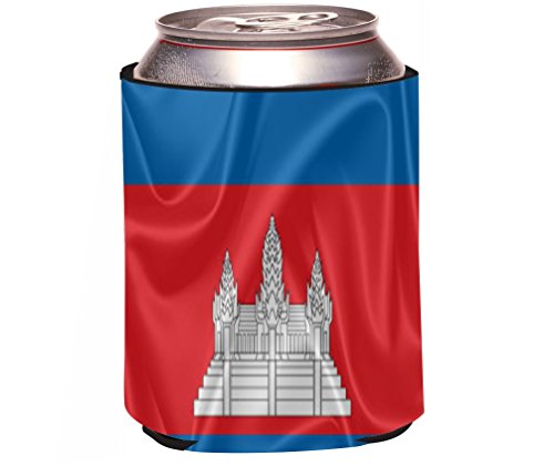 

Rikki Knight Beer Can Soda Drinks Cooler Koozie, Cambodia Flag Design