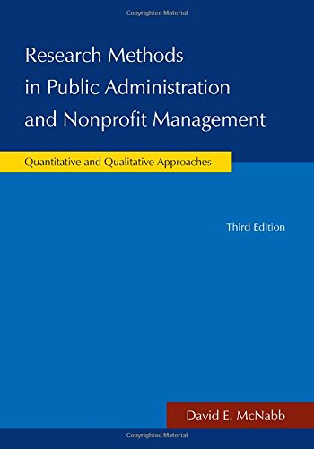 Research Methods in Public Administration and Nonprofit Management by David E McNabb