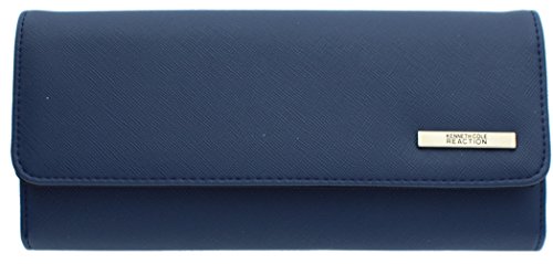 Kenneth Cole Reaction Womens Saffiano Clutch Wallet Trifold W Coin Purse (SAFFIANO MARINA)
