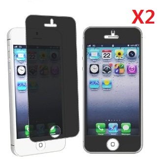 EVERMARKET(TM) Premium Anti-spy Privacy Screen Protector for Apple iPhone 5 5S 5C - 2 pack