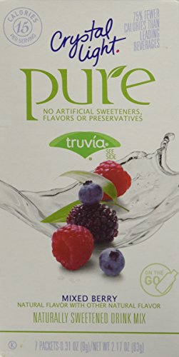 Crystal Light Pure Mixed Berry, 7-0.31oz packets,  (Pack of 4)