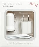 Auto and Home USB Charge Kit for Apple iPhones (4 and earlier) and iPod Touch (4 and earlier) with 30 Pin Connector