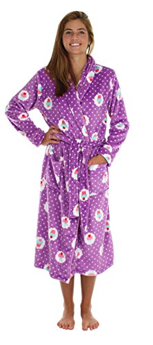 PajamaMania Women's Fun Printed Fleece Long Robes