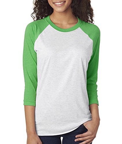Next Level 6051 Women's Tri-Blend 3/4-Sleeve Raglan Tee Shirt