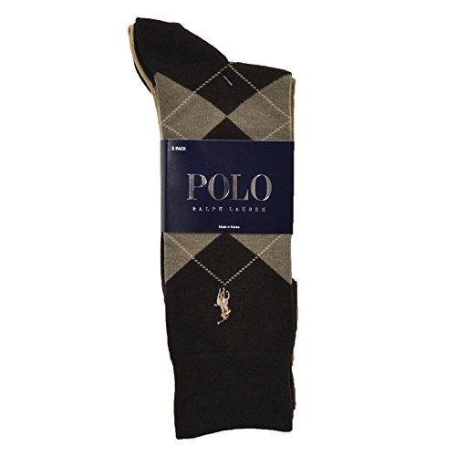 Polo Ralph Lauren Mens Dress Socks (Beige Multi)