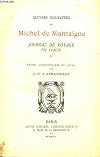 Journal de Voyage en Italie. Tome I
