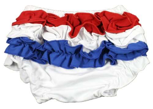 Algopix Similar Product 2 - Girls Patriotic Red White Blue Ruffle