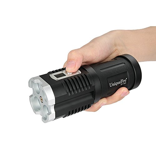 Uniquefire 3 Mode 4000 Lumen UF-1401 4CREE XM-L2 LED Flashlight Digital Display Torches f. Camping Hiking