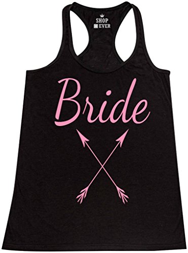 Shop4Ever® Bride Pink Arrows Women's Racerback Tank Top Wedding Tank Tops