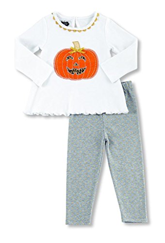 Mud Pie Girls Tunic and Leggings Set Pumpkin Applique