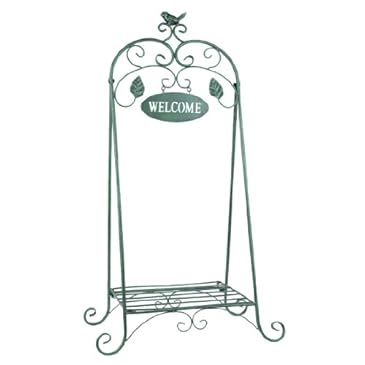 "Welcome" Plant Stand